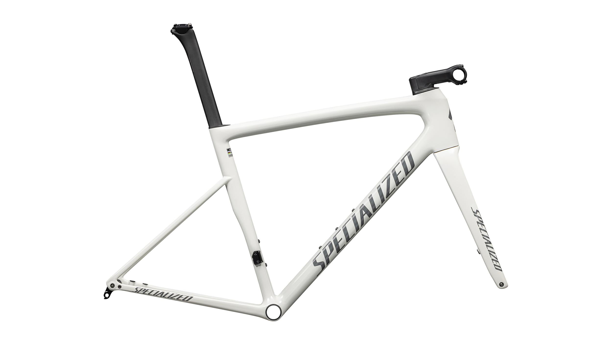 Tarmac SL8 Cuadro Carretera Specialized 2025 Gloss Dune White/Black Pearl Over Ashen #2