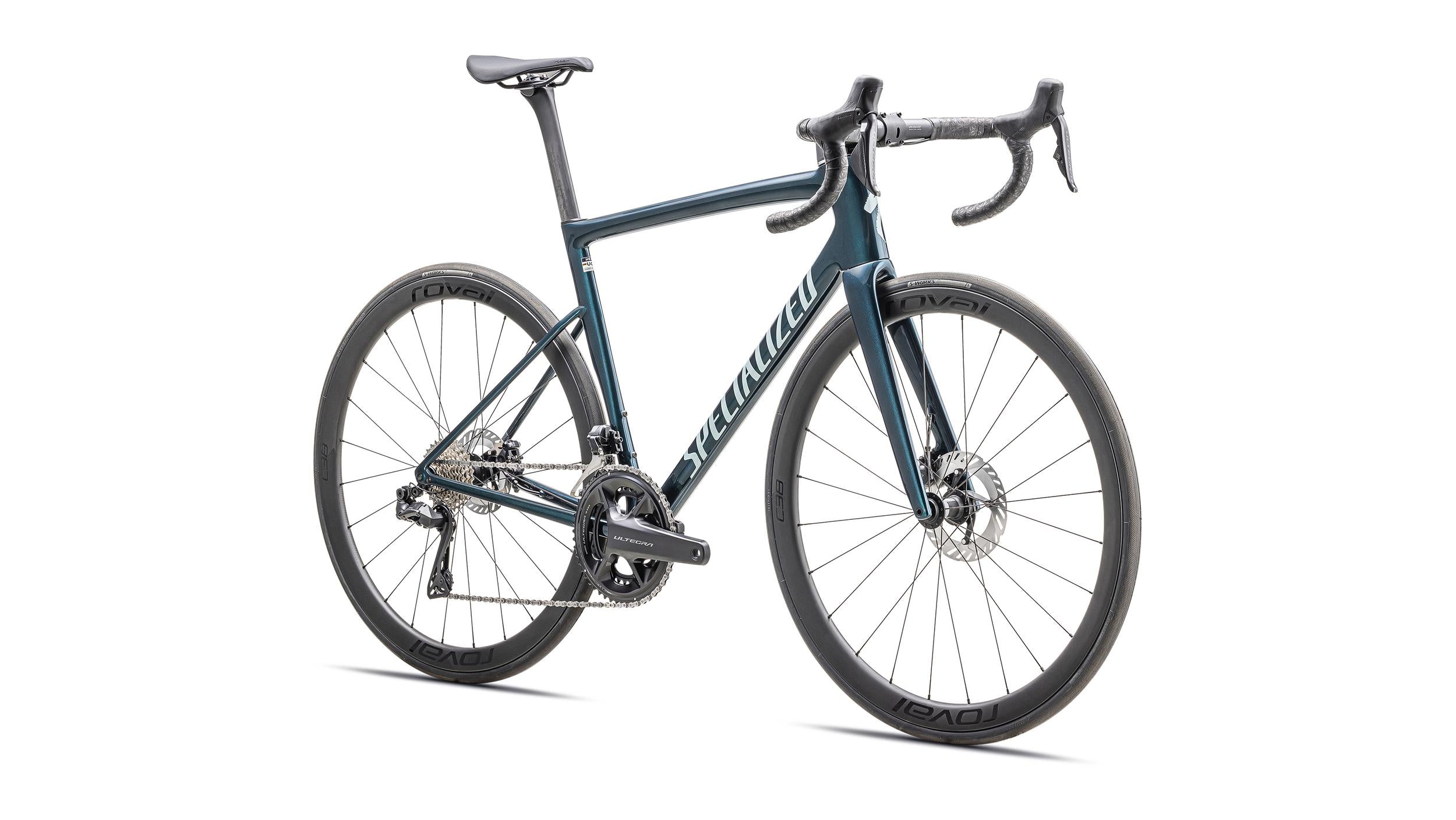 Tarmac SL8 Expert Ultegra Di2 Specialized 2025 Gloss Deep Lake Metallic/Green Pearl Over Seafoam